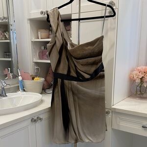 Tiger of Sweden Brown and Black Draped Dress